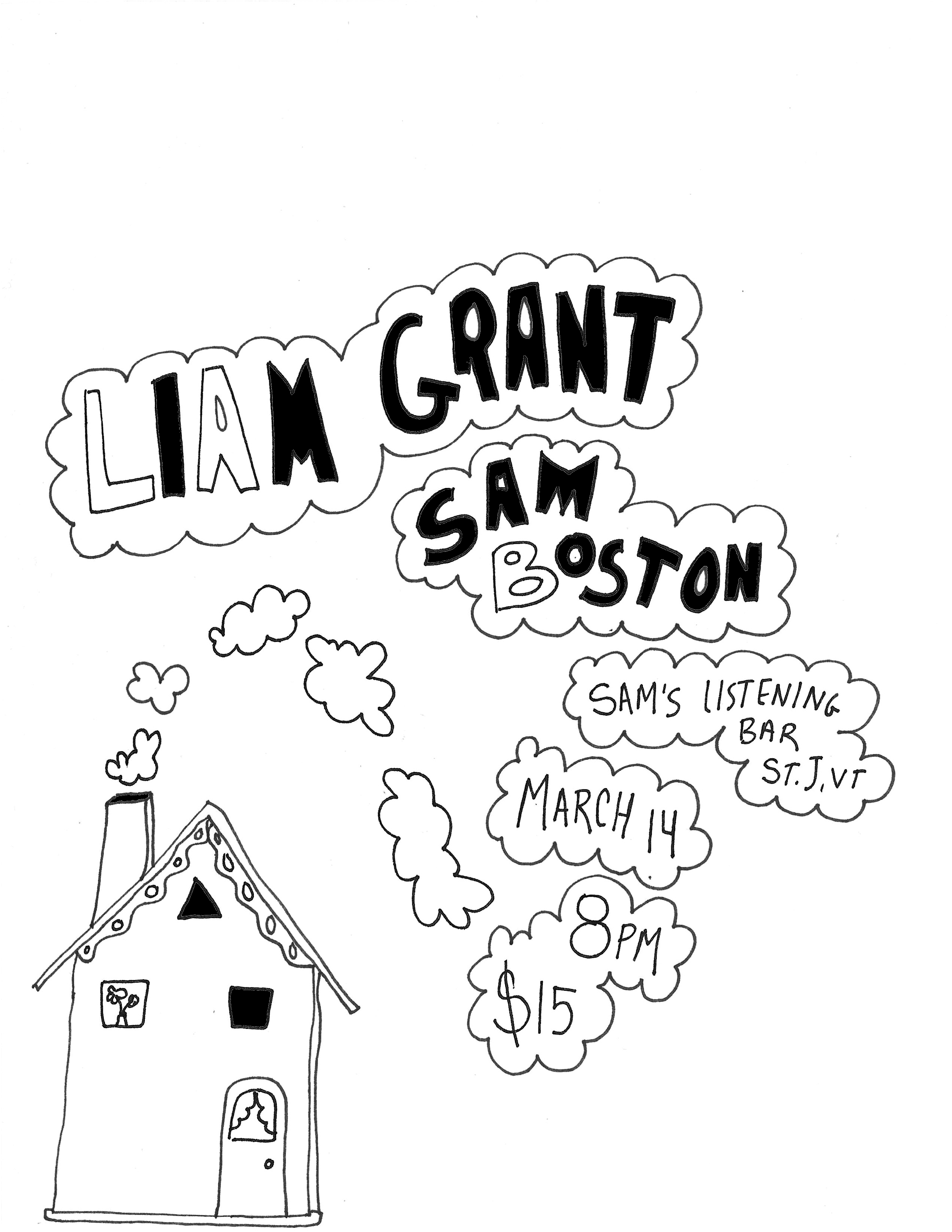 lima grant and sam boston march 14th 8pm $15 door