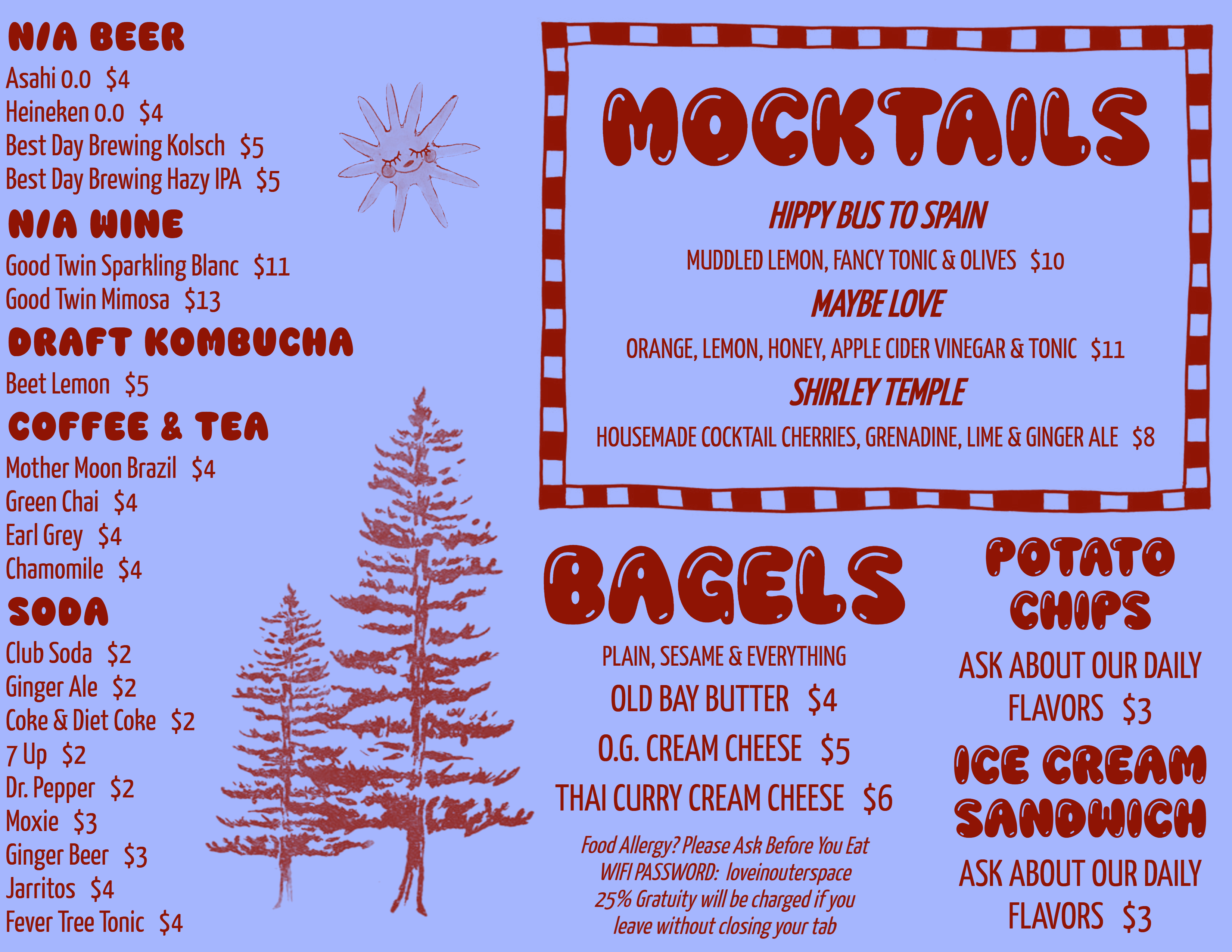 Sam's Listening Bar Mocktail Menu