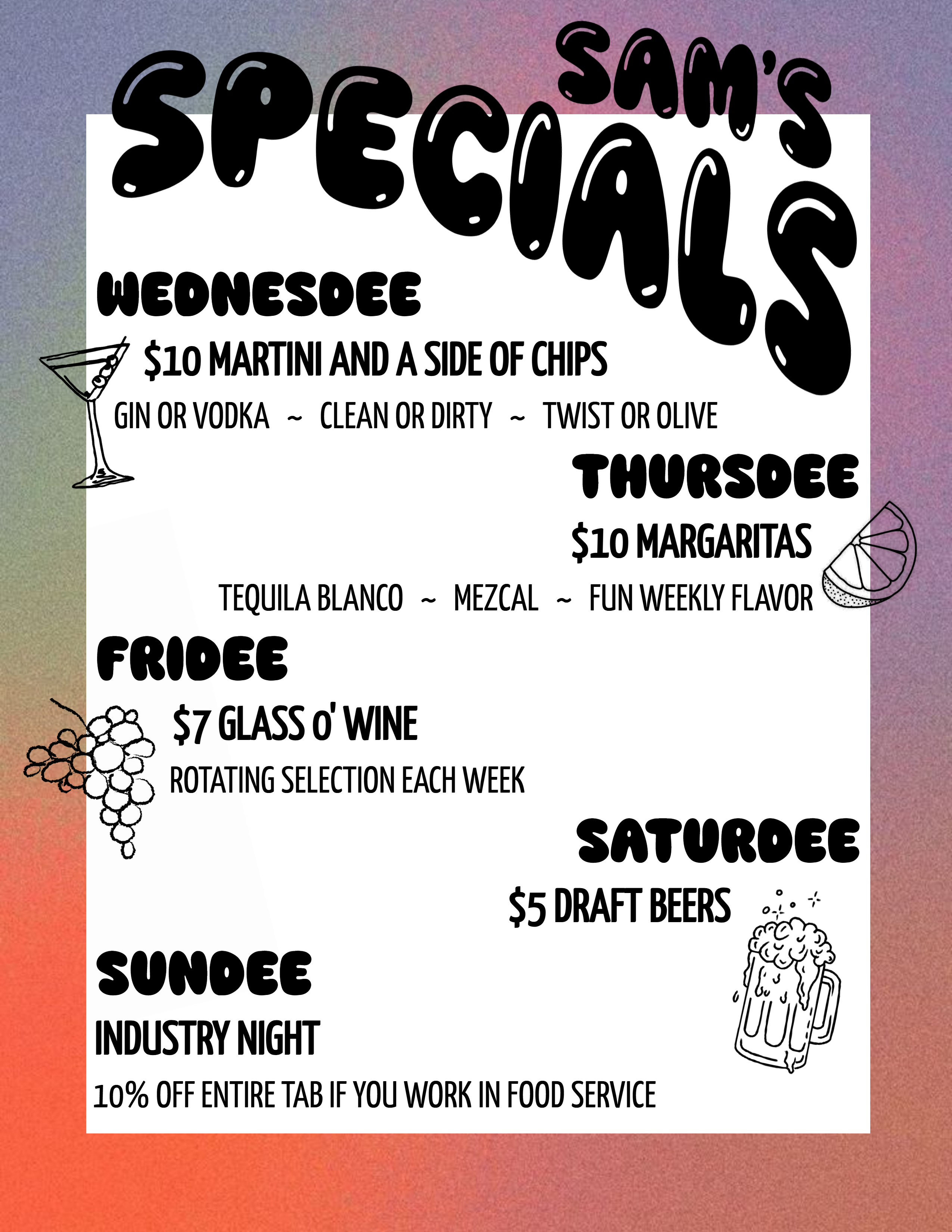Weekly Specials