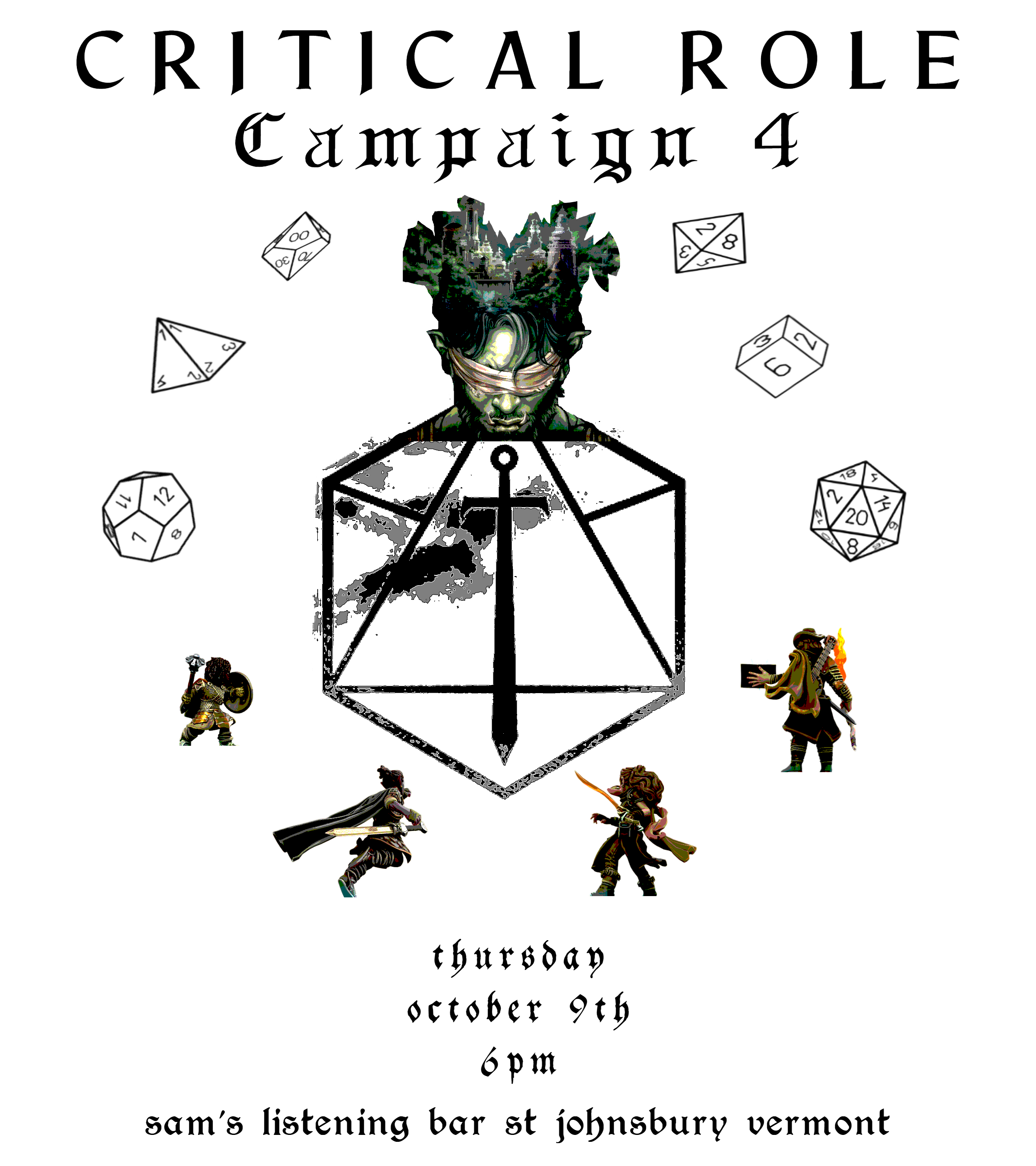 Critical Role Campaign 4 debut watch party at Sam's Oct 9th