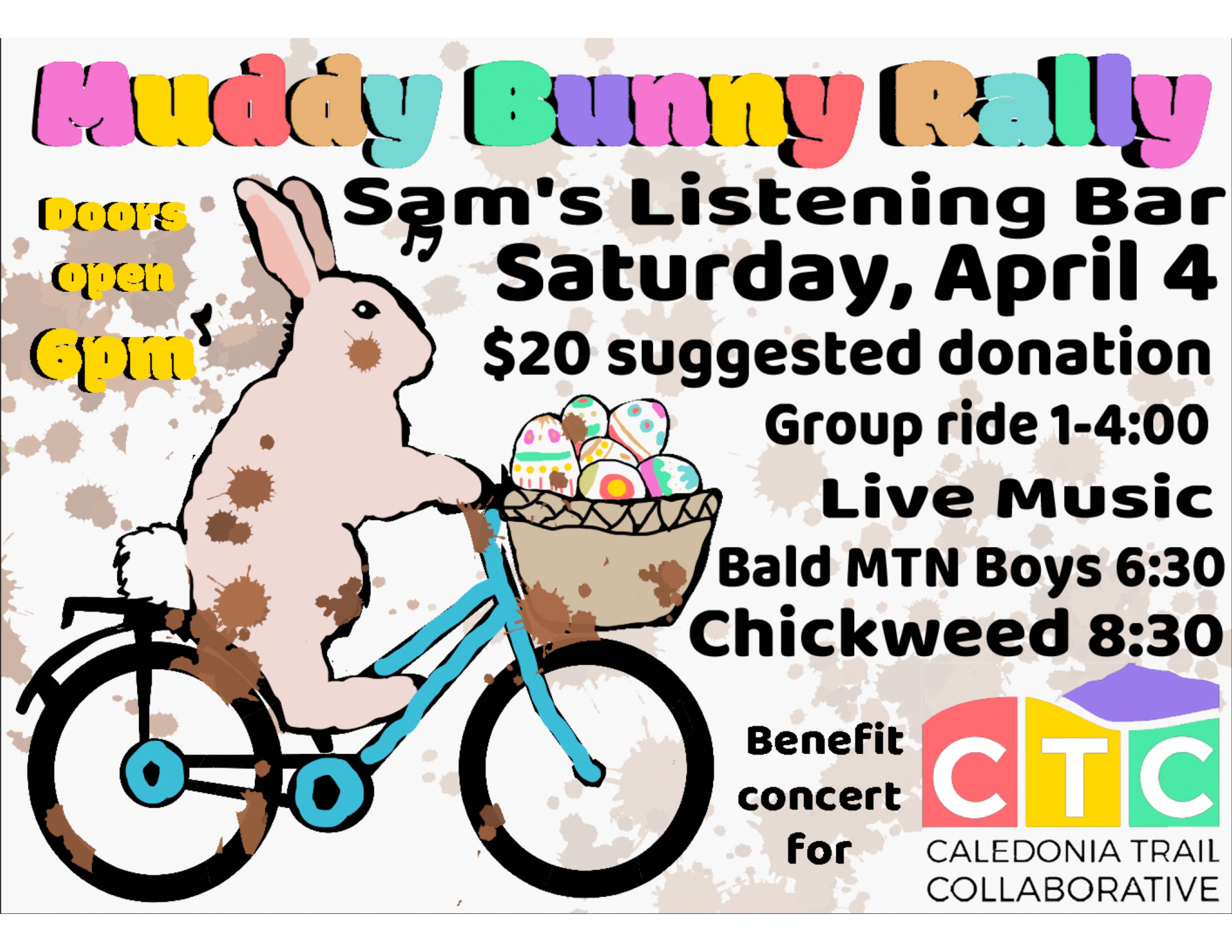 bald mtn boiz & chickween at sams april 4th 8pm $20